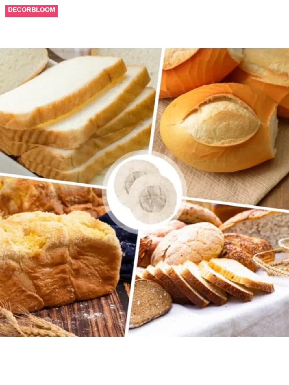 2 Pack Round Bread Proofing Basket Liner Cotton Linen Reusable Sourdough Cover